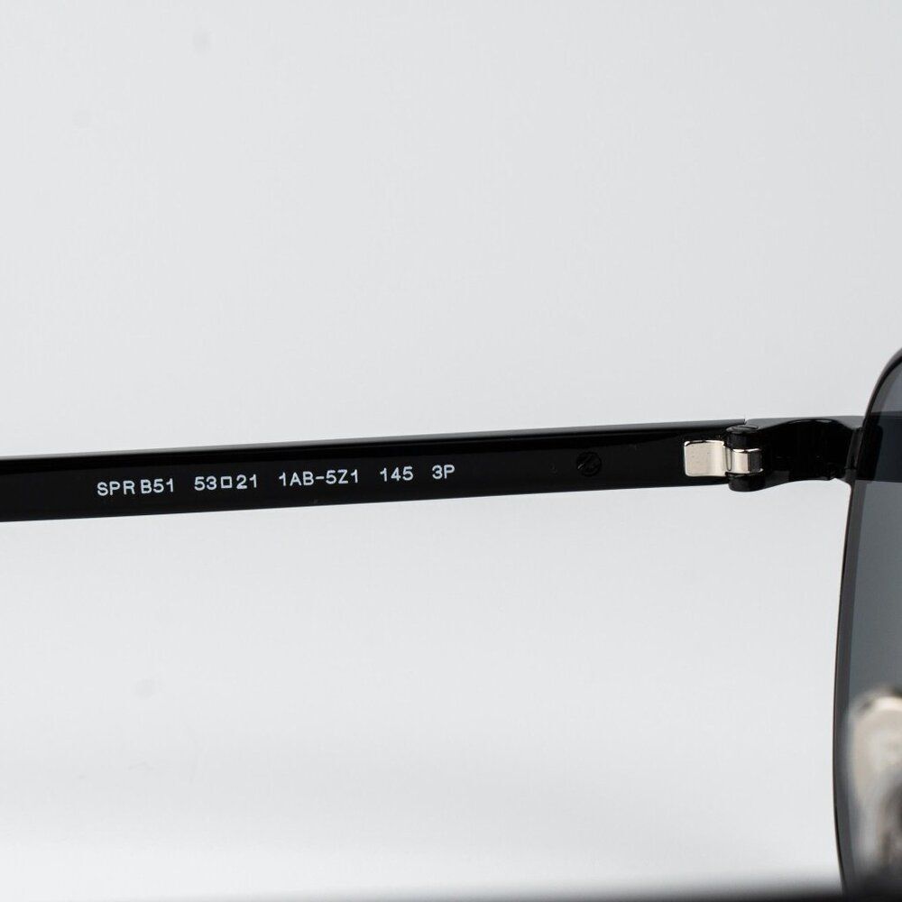Prada Men Sunglasses Black Polarized Round PRB51S 1AB5Z1 NEW AUTHENTIC - Picture 9 of 13